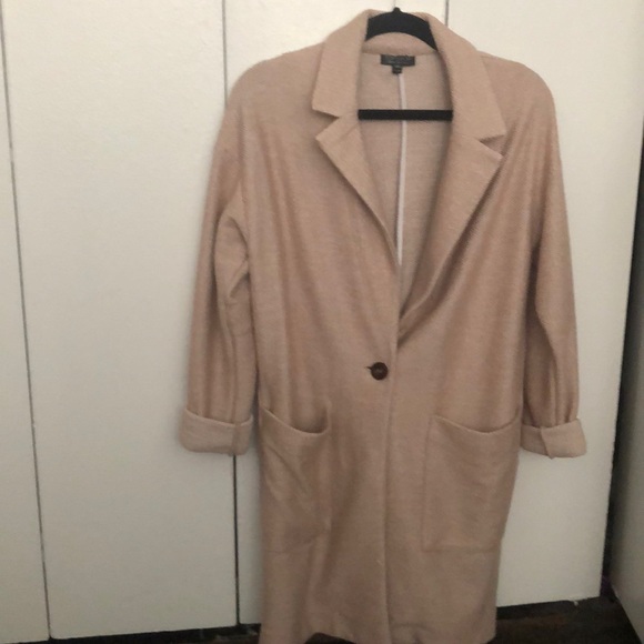 Topshop pink jersey duster light jacket coat US6 - Picture 1 of 2